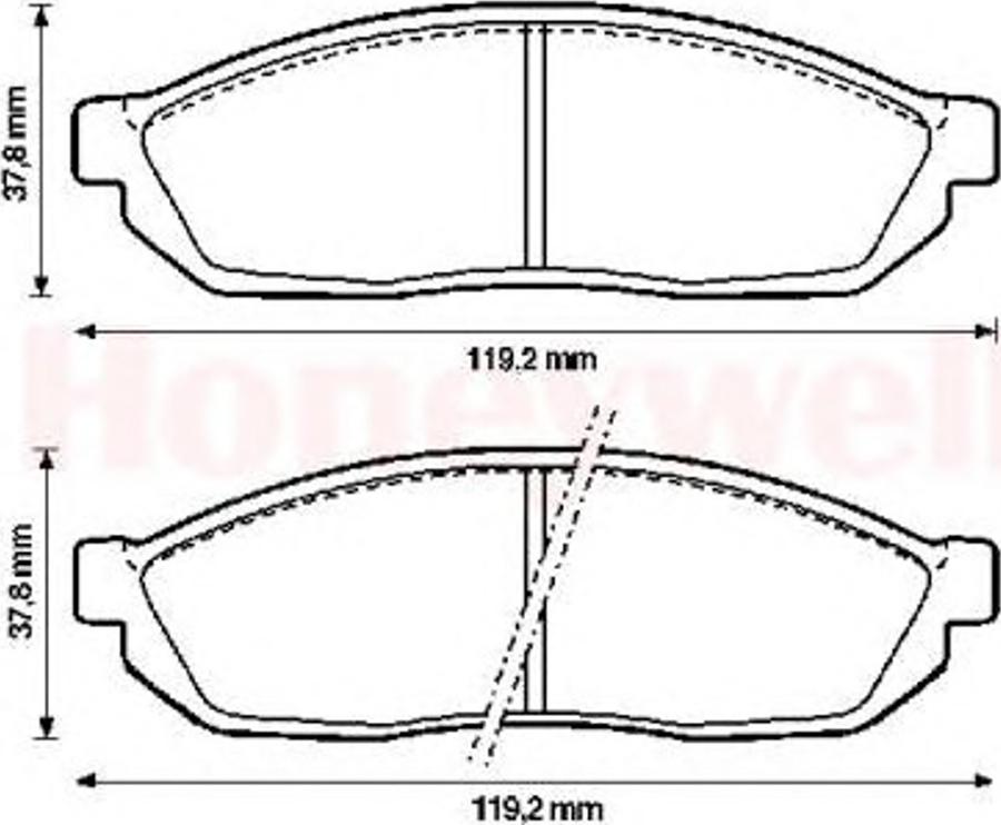 BENDIX 572250B - Тормозные колодки, дисковые, комплект avtokuzovplus.com.ua