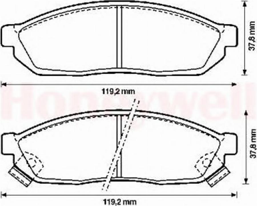 BENDIX 572251B - Тормозные колодки, дисковые, комплект avtokuzovplus.com.ua