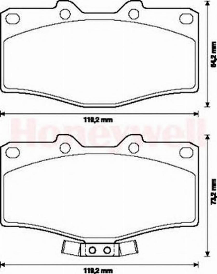 BENDIX 572254B - Тормозные колодки, дисковые, комплект avtokuzovplus.com.ua