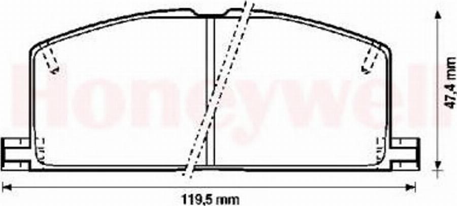 BENDIX 572255B - Гальмівні колодки, дискові гальма autocars.com.ua