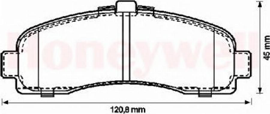 BENDIX 572257B - Тормозные колодки, дисковые, комплект avtokuzovplus.com.ua