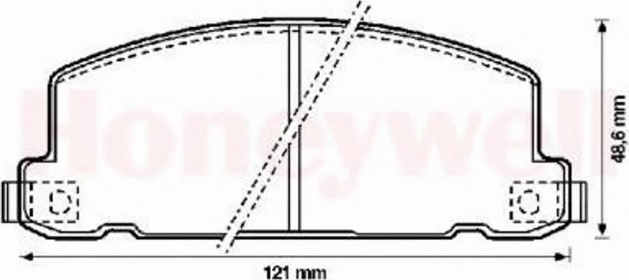 BENDIX 572258B - Тормозные колодки, дисковые, комплект autodnr.net