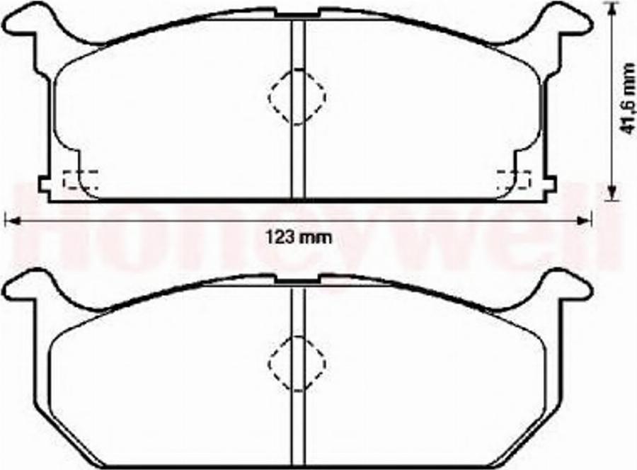 BENDIX 572261B - Тормозные колодки, дисковые, комплект avtokuzovplus.com.ua