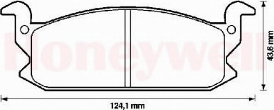 BENDIX 572264B - Тормозные колодки, дисковые, комплект autodnr.net