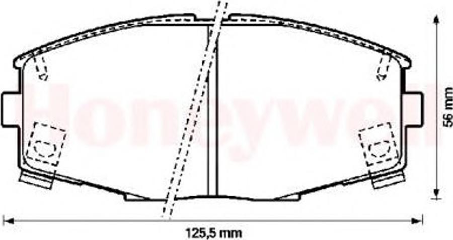 BENDIX 572266B - Гальмівні колодки, дискові гальма autocars.com.ua