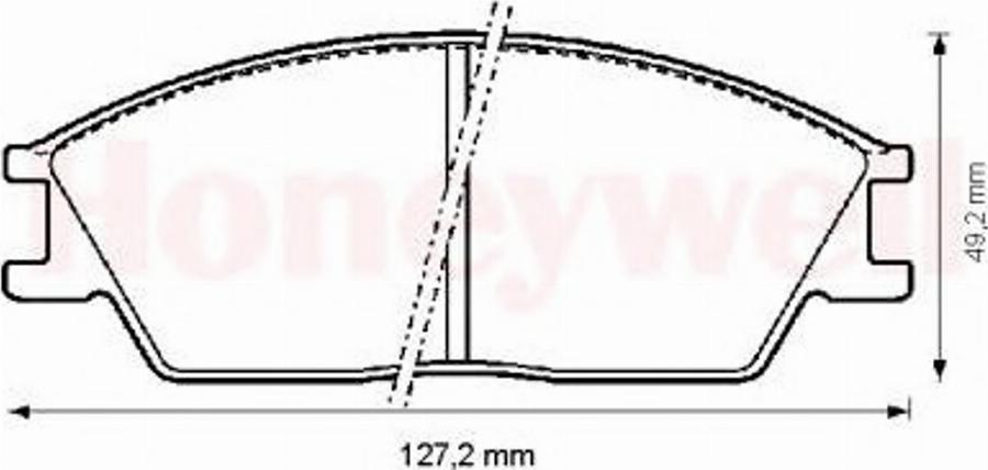 BENDIX 572268B - Тормозные колодки, дисковые, комплект autodnr.net