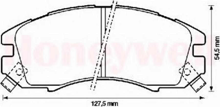 BENDIX 572275B - Тормозные колодки, дисковые, комплект avtokuzovplus.com.ua