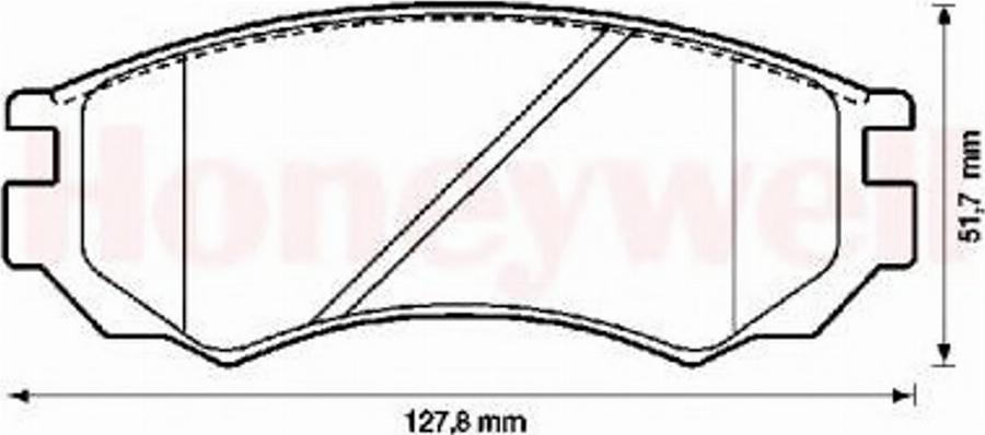 BENDIX 572276B - Тормозные колодки, дисковые, комплект autodnr.net