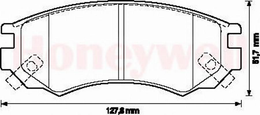 BENDIX 572277B - Тормозные колодки, дисковые, комплект autodnr.net