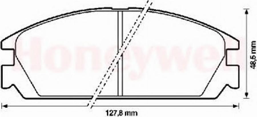 BENDIX 572287B - Тормозные колодки, дисковые, комплект avtokuzovplus.com.ua