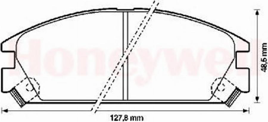 BENDIX 572288B - Тормозные колодки, дисковые, комплект avtokuzovplus.com.ua