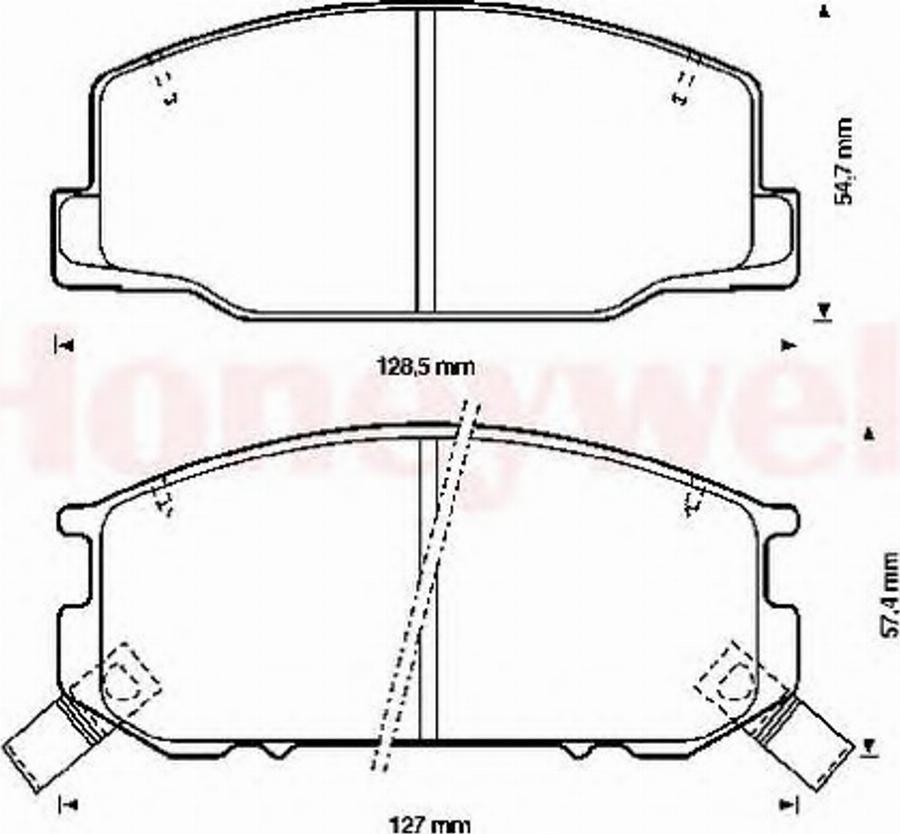 BENDIX 572306B - Тормозные колодки, дисковые, комплект autodnr.net