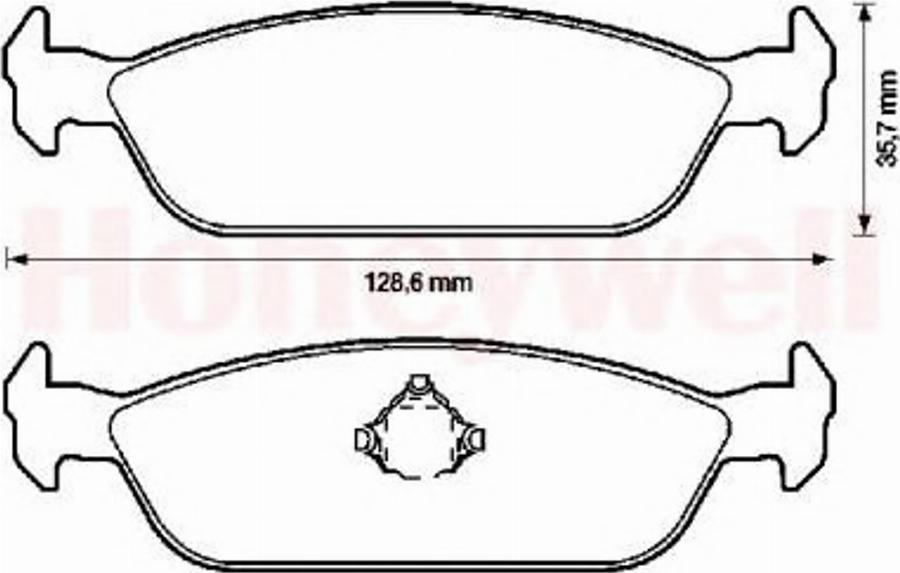 BENDIX 572307B - Тормозные колодки, дисковые, комплект autodnr.net