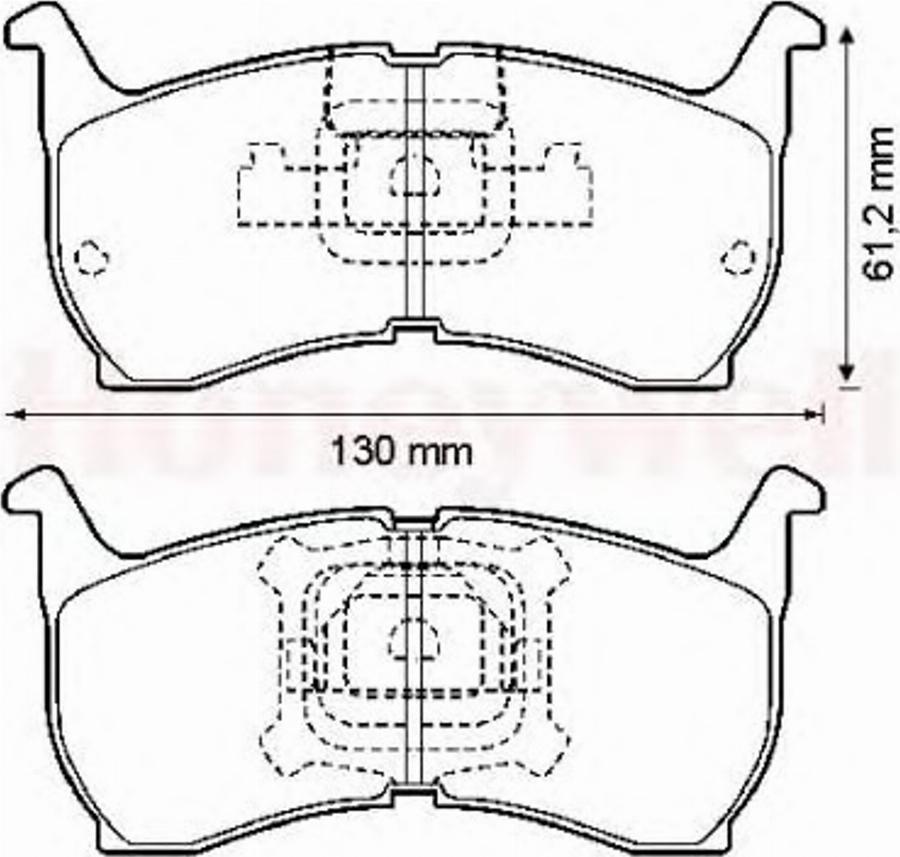 BENDIX 572319B - Тормозные колодки, дисковые, комплект avtokuzovplus.com.ua