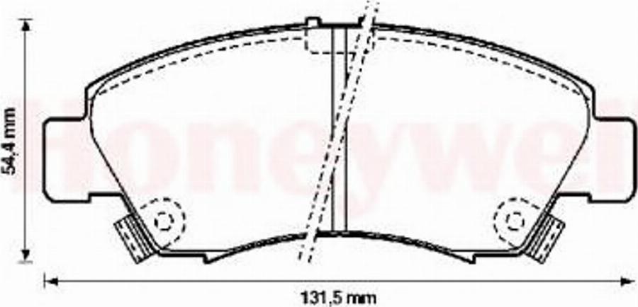 BENDIX 572324B - Гальмівні колодки, дискові гальма autocars.com.ua