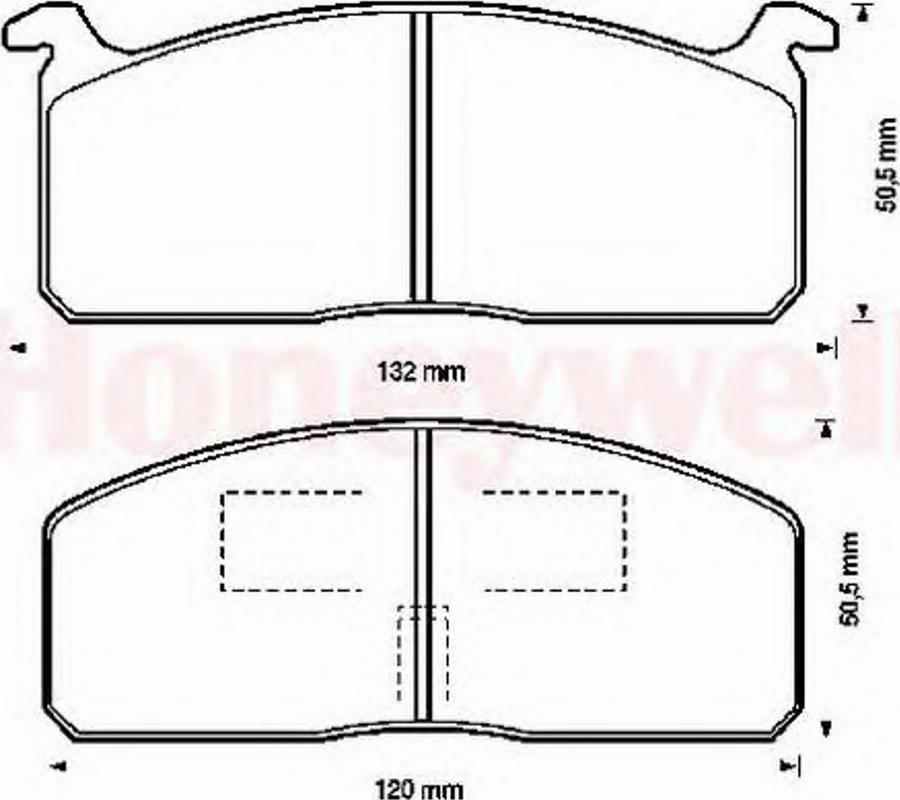 BENDIX 572326B - Гальмівні колодки, дискові гальма autocars.com.ua