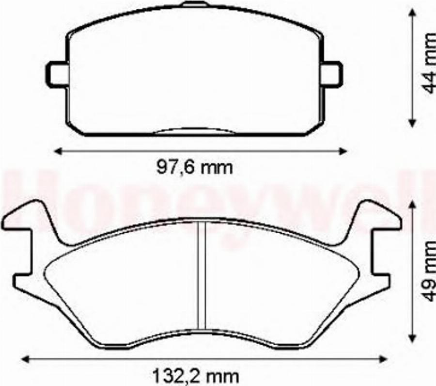 BENDIX 572328B - Гальмівні колодки, дискові гальма autocars.com.ua