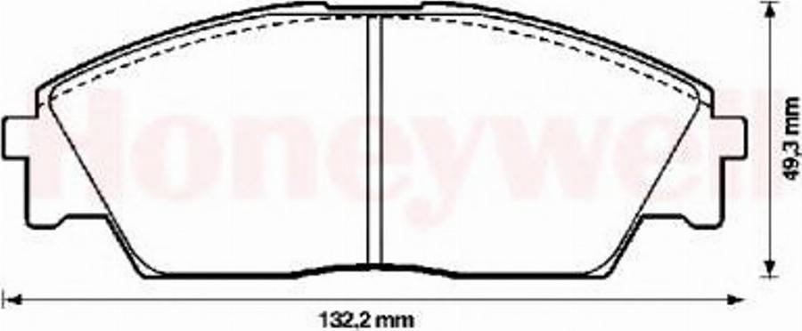 BENDIX 572329B - Тормозные колодки, дисковые, комплект avtokuzovplus.com.ua