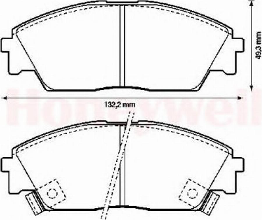 BENDIX 572330B - Тормозные колодки, дисковые, комплект autodnr.net