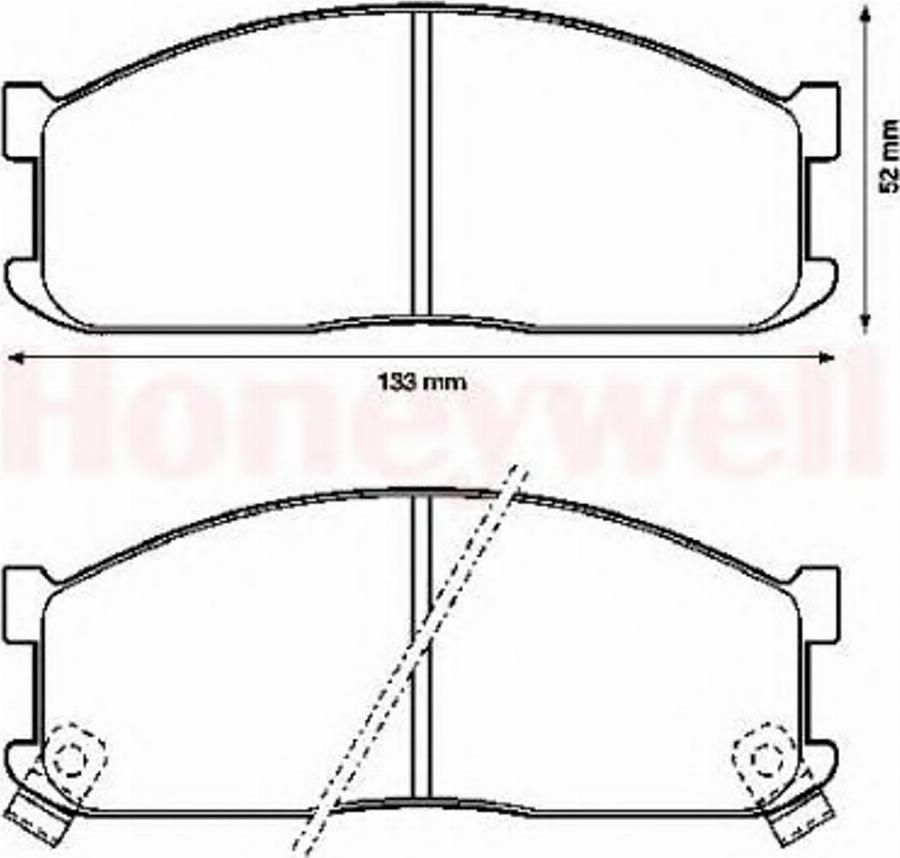 BENDIX 572332B - Гальмівні колодки, дискові гальма autocars.com.ua