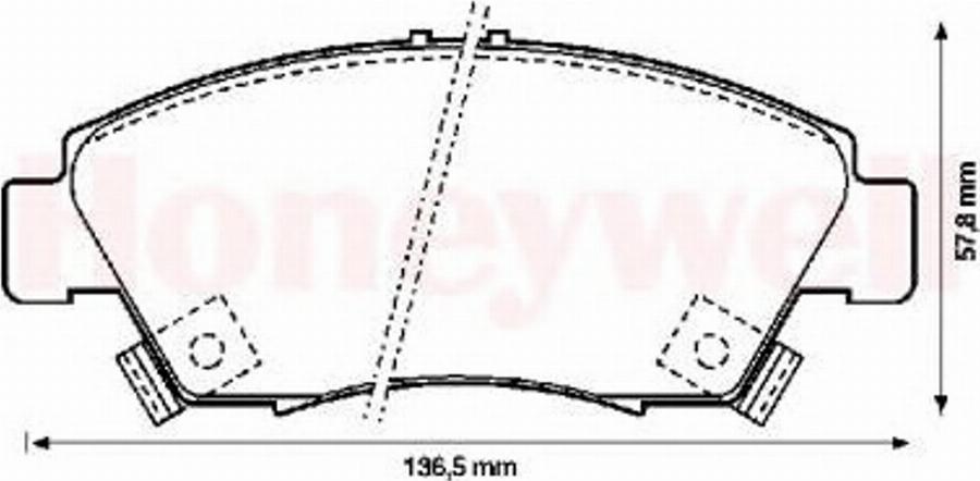 BENDIX 572340B - Гальмівні колодки, дискові гальма autocars.com.ua