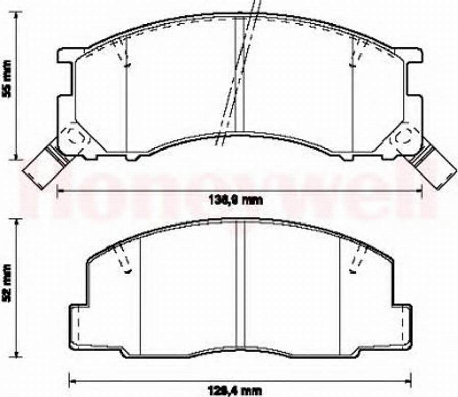 BENDIX 572342B - Тормозные колодки, дисковые, комплект avtokuzovplus.com.ua