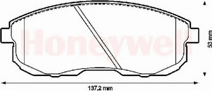 BENDIX 572345B - Тормозные колодки, дисковые, комплект avtokuzovplus.com.ua