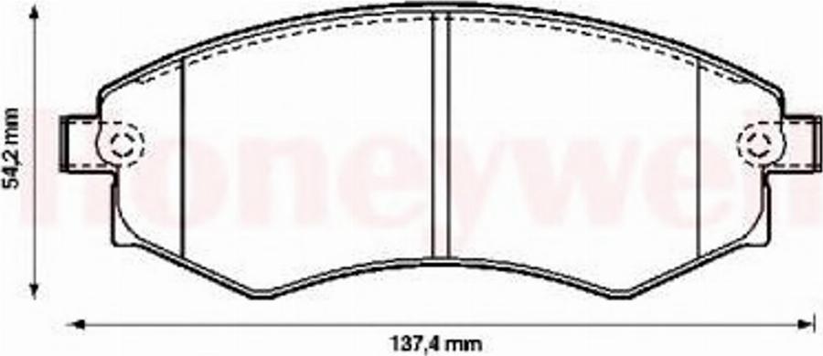 BENDIX 572347B - Тормозные колодки, дисковые, комплект autodnr.net