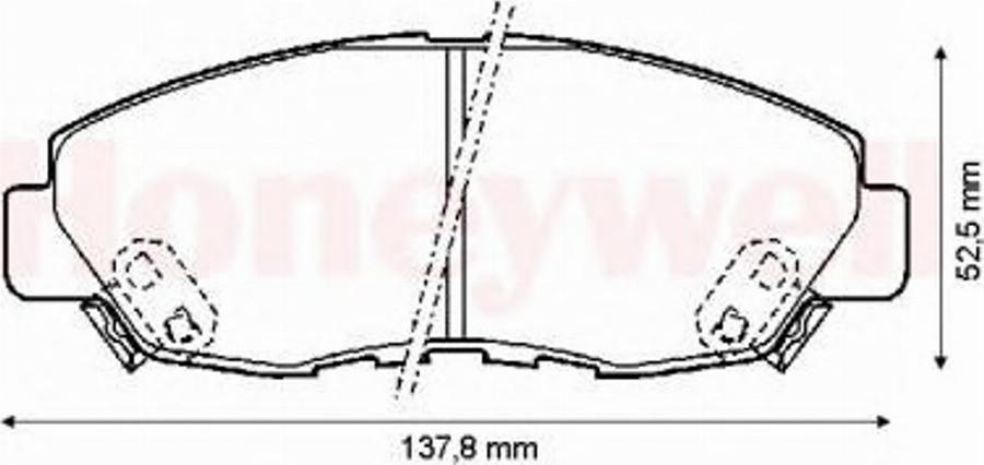 BENDIX 572349B - Тормозные колодки, дисковые, комплект autodnr.net