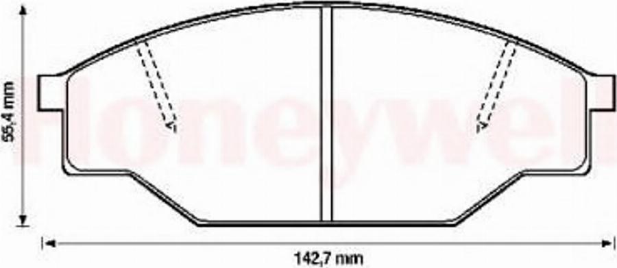 BENDIX 572363B - Гальмівні колодки, дискові гальма autocars.com.ua