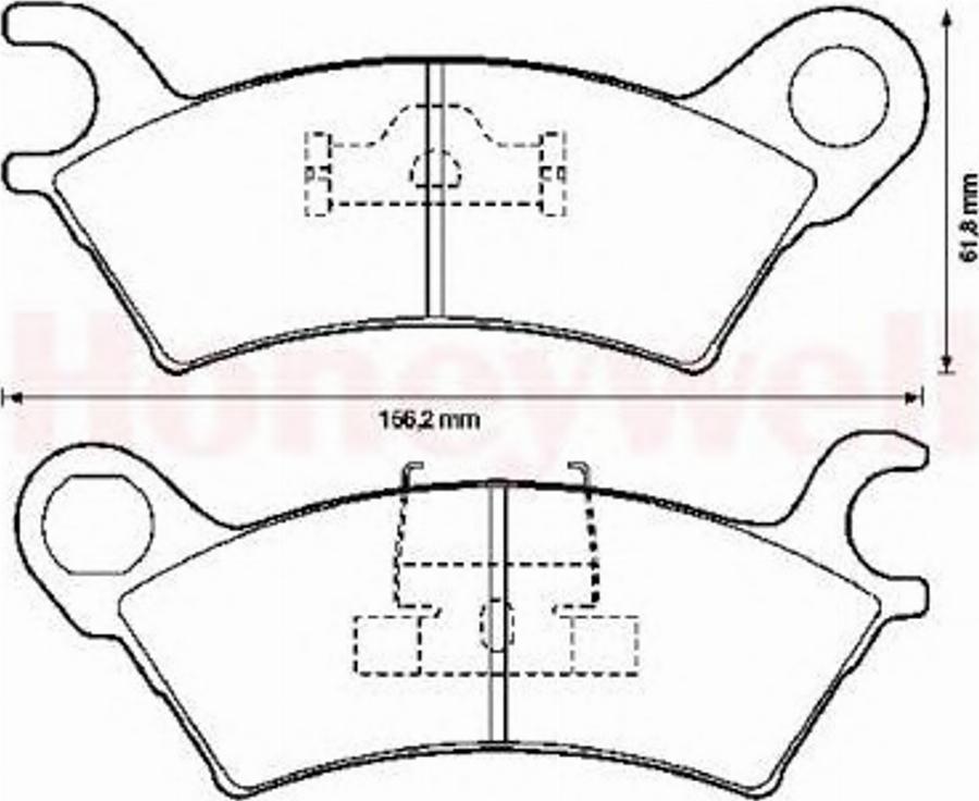 BENDIX 572372B - Тормозные колодки, дисковые, комплект autodnr.net