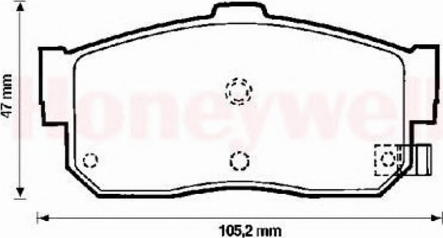 BENDIX 572376B - Тормозные колодки, дисковые, комплект avtokuzovplus.com.ua