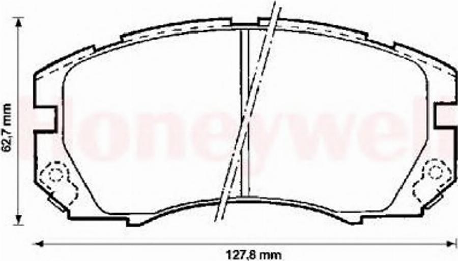 BENDIX 572377B - Гальмівні колодки, дискові гальма autocars.com.ua