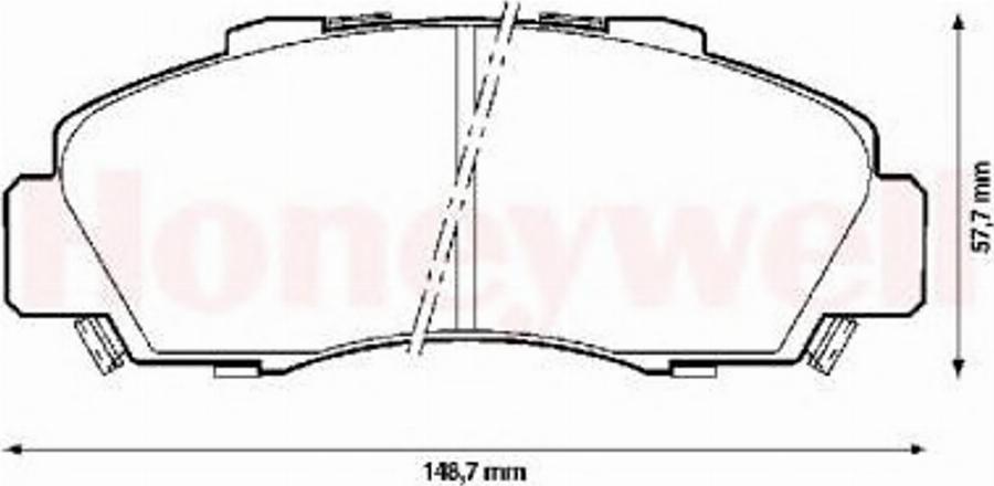 BENDIX 572393B - Гальмівні колодки, дискові гальма autocars.com.ua