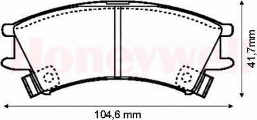 BENDIX 572401B - Тормозные колодки, дисковые, комплект avtokuzovplus.com.ua