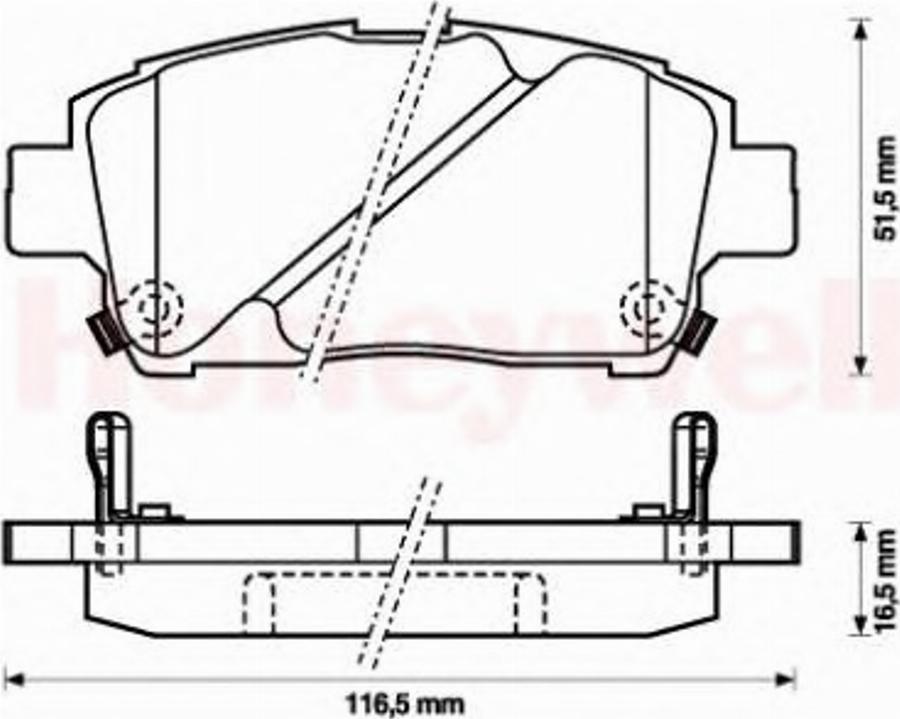 BENDIX 572405B - Гальмівні колодки, дискові гальма autocars.com.ua