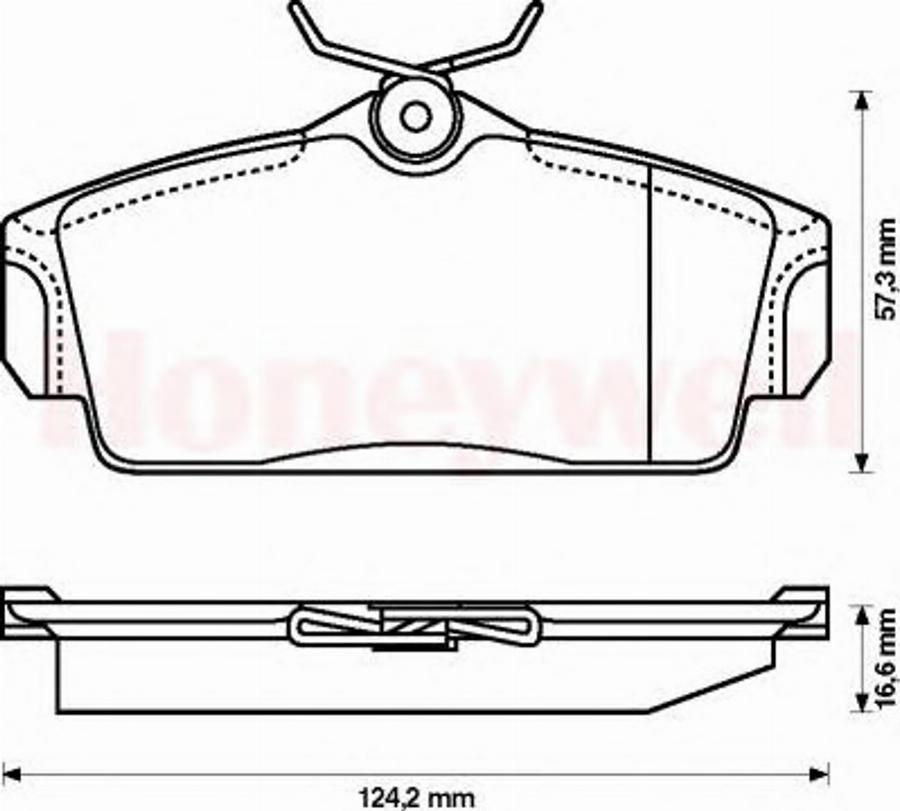 BENDIX 572422B - Гальмівні колодки, дискові гальма autocars.com.ua