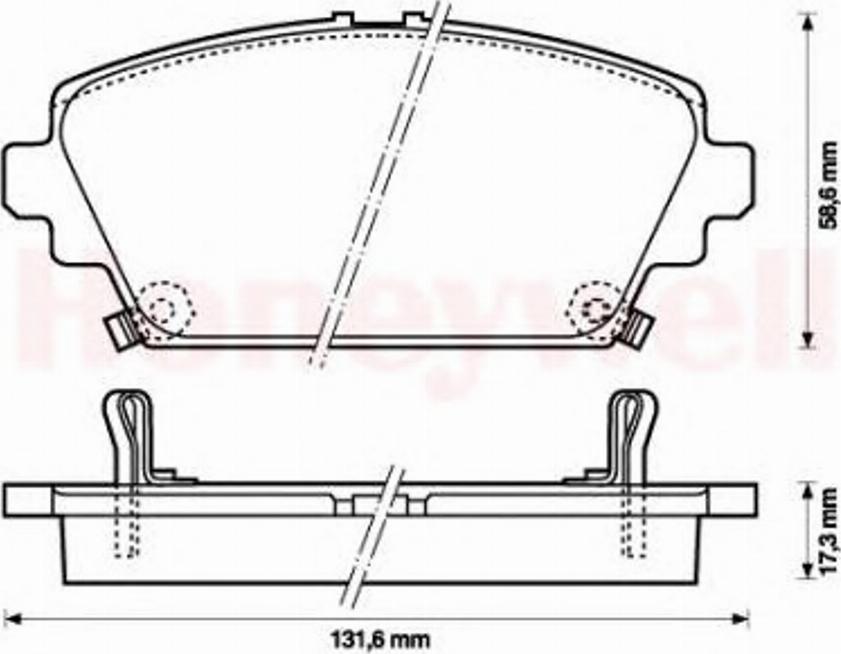 BENDIX 572429B - Гальмівні колодки, дискові гальма autocars.com.ua