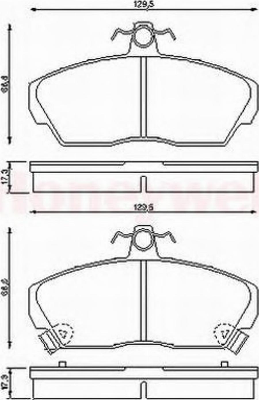 BENDIX 572430B - Тормозные колодки, дисковые, комплект autodnr.net