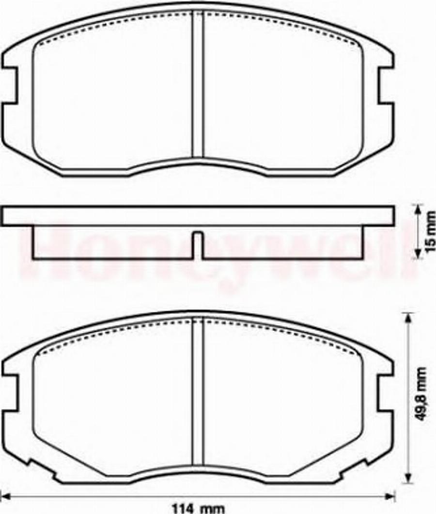 BENDIX 572441B - Тормозные колодки, дисковые, комплект avtokuzovplus.com.ua