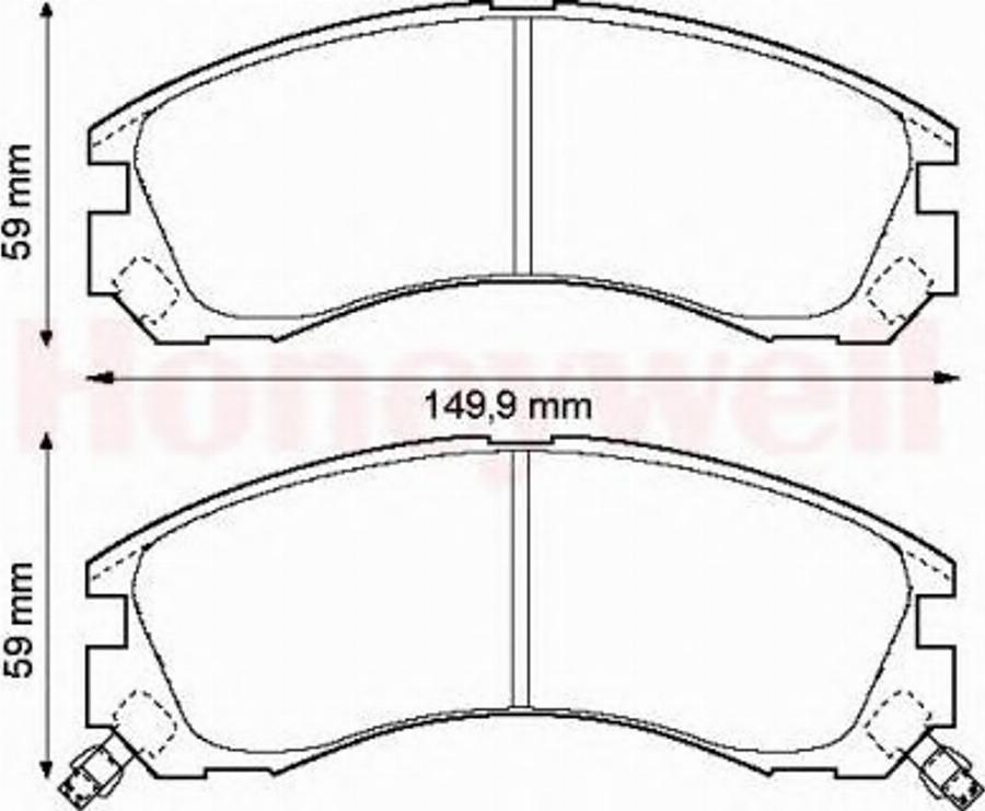 BENDIX 572447B - Тормозные колодки, дисковые, комплект avtokuzovplus.com.ua