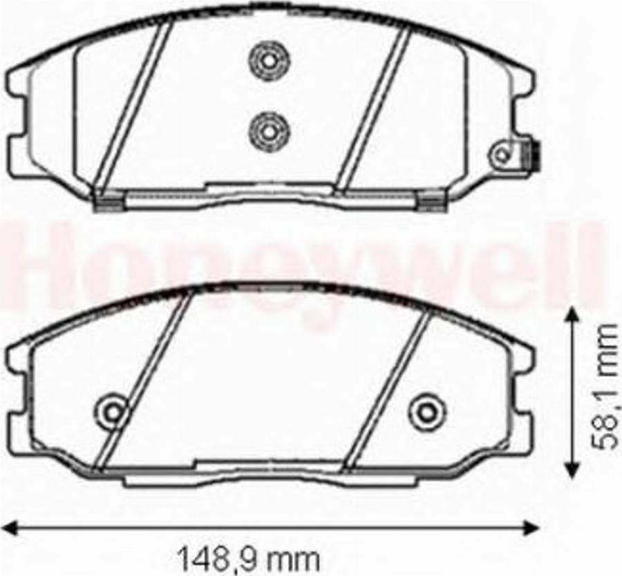 BENDIX 572453B - Гальмівні колодки, дискові гальма autocars.com.ua