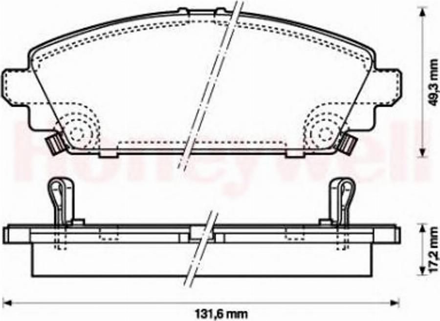 BENDIX 572464 B - Гальмівні колодки, дискові гальма autocars.com.ua