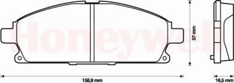 BENDIX 572466B - Тормозные колодки, дисковые, комплект avtokuzovplus.com.ua