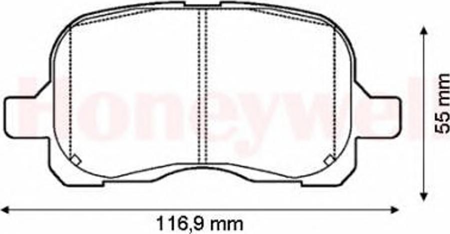 BENDIX 572468 B - Тормозные колодки, дисковые, комплект avtokuzovplus.com.ua