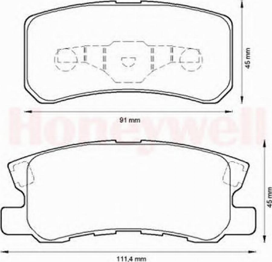 BENDIX 572498B - Тормозные колодки, дисковые, комплект avtokuzovplus.com.ua