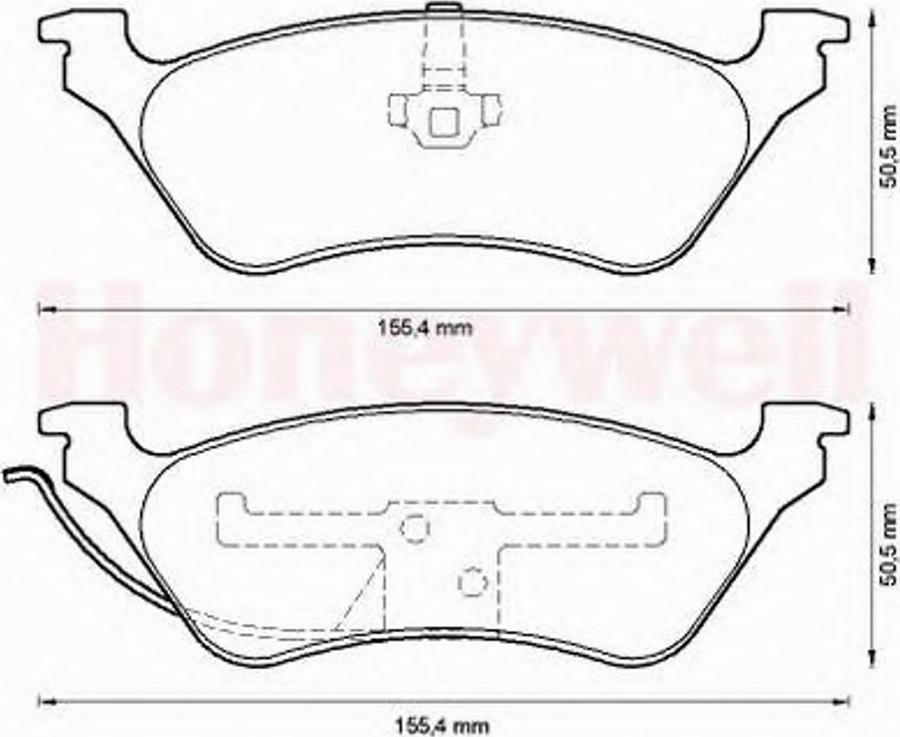 BENDIX 572505 B - Тормозные колодки, дисковые, комплект avtokuzovplus.com.ua