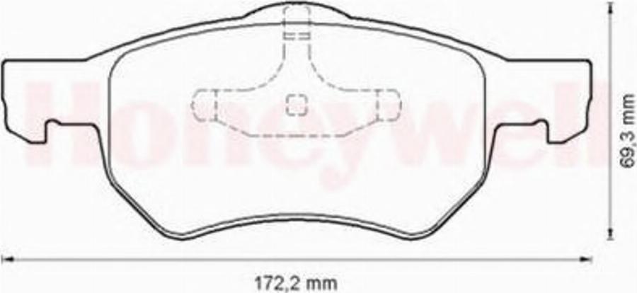 BENDIX 572509B - Гальмівні колодки, дискові гальма autocars.com.ua