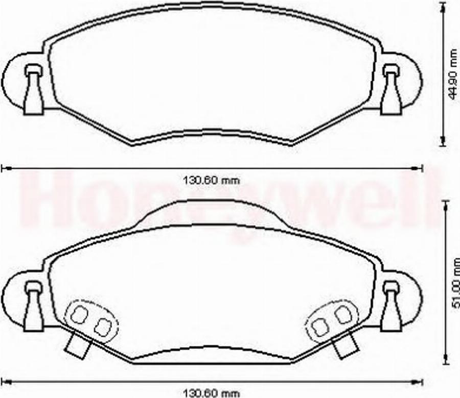 BENDIX 572510B - Тормозные колодки, дисковые, комплект autodnr.net