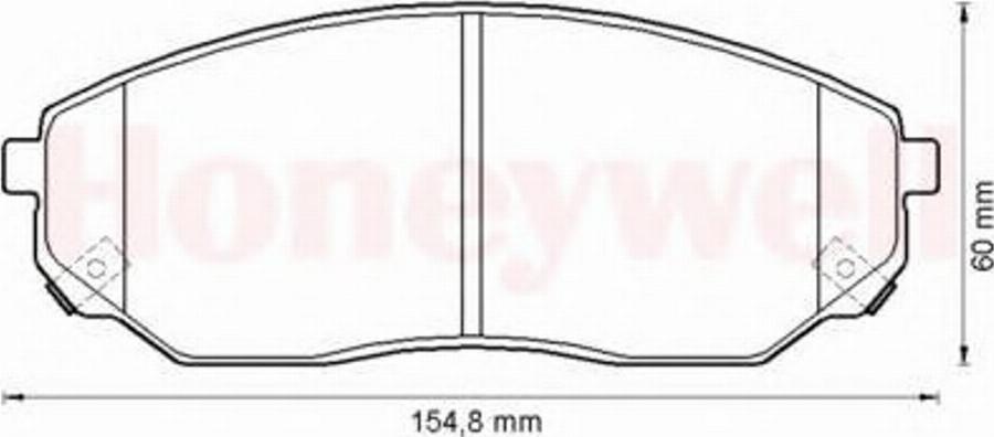 BENDIX 572511B - Тормозные колодки, дисковые, комплект avtokuzovplus.com.ua